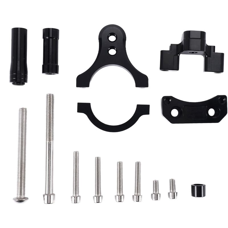 Steering Damper Stabilizer Kit Cnc - WF-Cnc バイク用ステアリングダンパー スタビライザーダンパー ブラケットマウントホルダーキット YZF R3