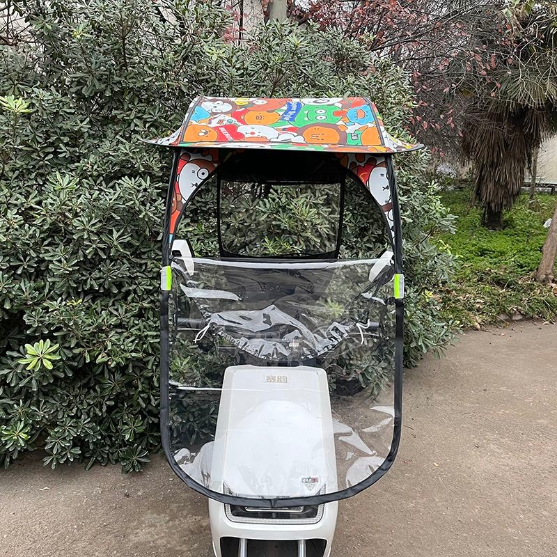 Electric Scooter Rain Cover - 新しい電動スクーター用雨よけ・日よけキャノピー、防水日焼け防止カバー、バイク用厚手雨よけカバー