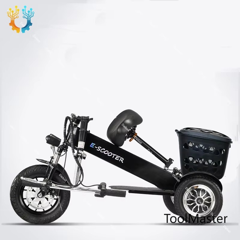 Folding Electric Scooter - 【2026】3輪2人乗り折りたたみ式電動スクーター防水仕様大人用都市型軽量500Wミニファットタイヤ電動三輪車