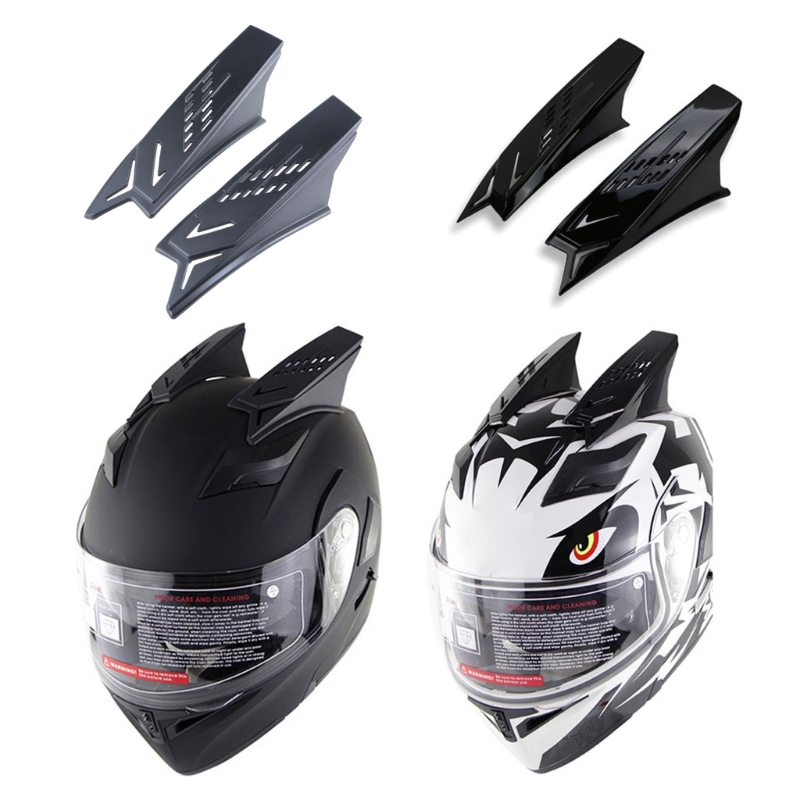 Scooter Helmet Set - 2x スクーターダートバイクヘルメットホーンバイクヘルメットホーン吸盤ヘルメット装飾 D7YA