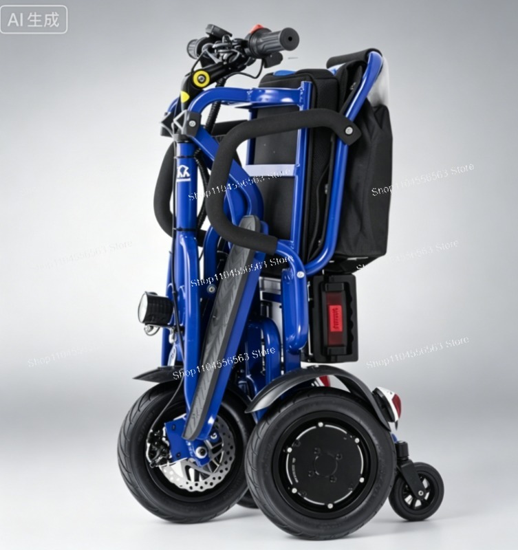 Folding Electric Scooter - ポータブル軽量電動折りたたみ式モビリティスクーター、高品質4輪障害者用スクーター（リチウム電池搭載）