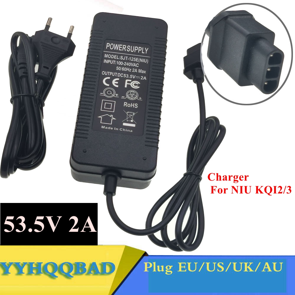 Electric Scooter Charger - 電動自転車およびスクーター用バッテリー充電器,53.5v, 2a,nukqi 2/3用