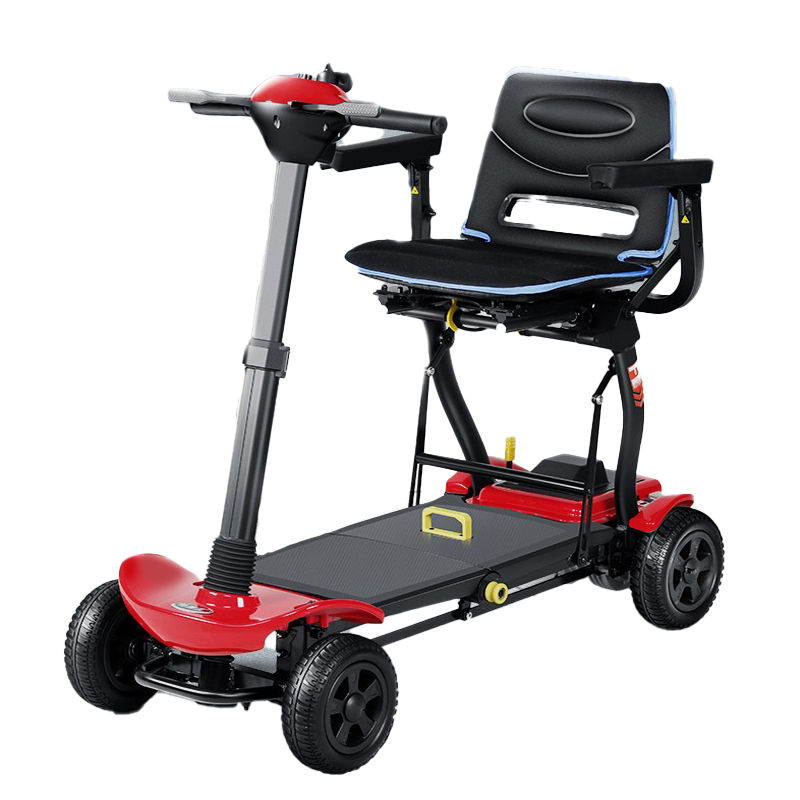 新製品 自動折りたたみ式 軽量 四輪 高齢者・障害者向け電動 - Folding Electric Scooter のレビューと価格