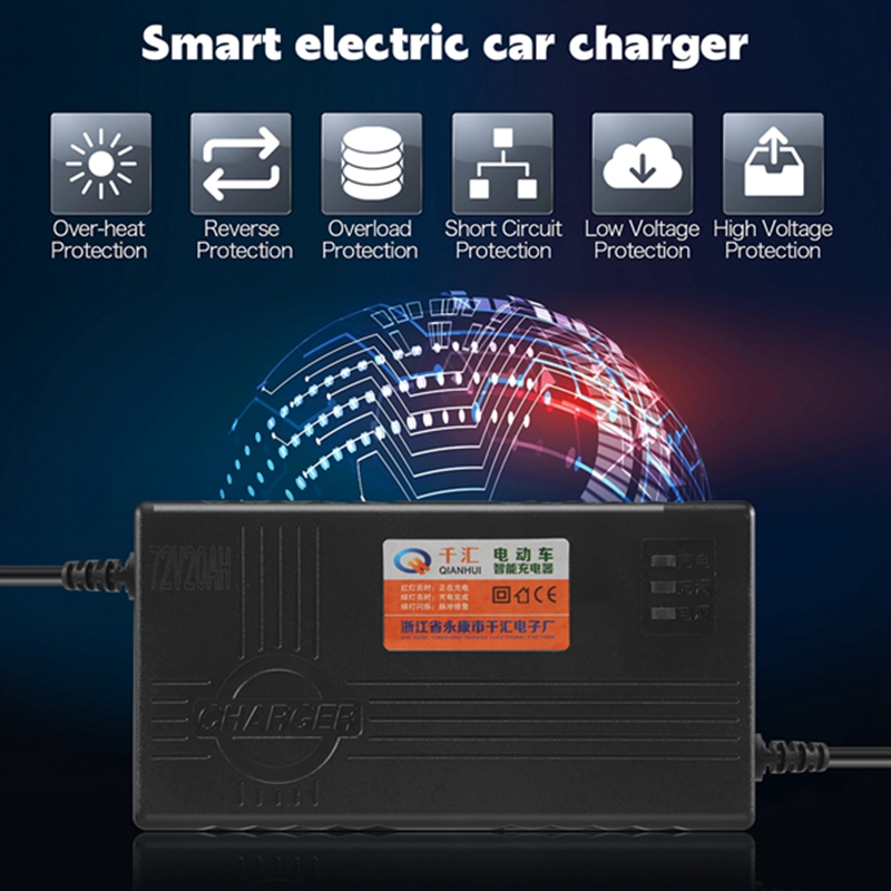 72V 20AH オートバイバッテリー充電器 6 LED デ - Electric Scooter Charger のレビューと価格