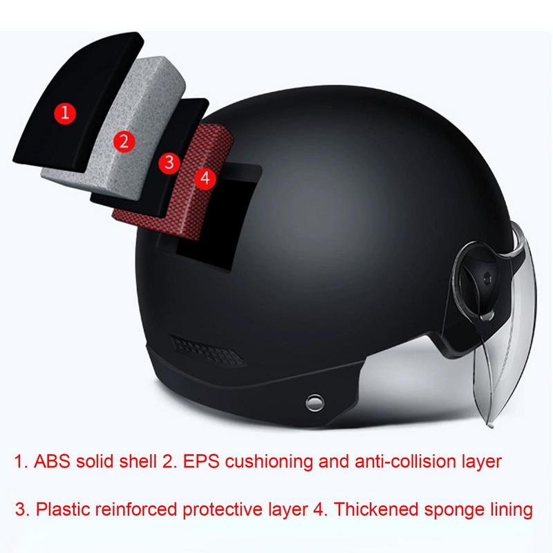 男性と女性のためのオートバイのヘルメット,ジェットスタイル, - Scooter Helmet Set のレビューと価格