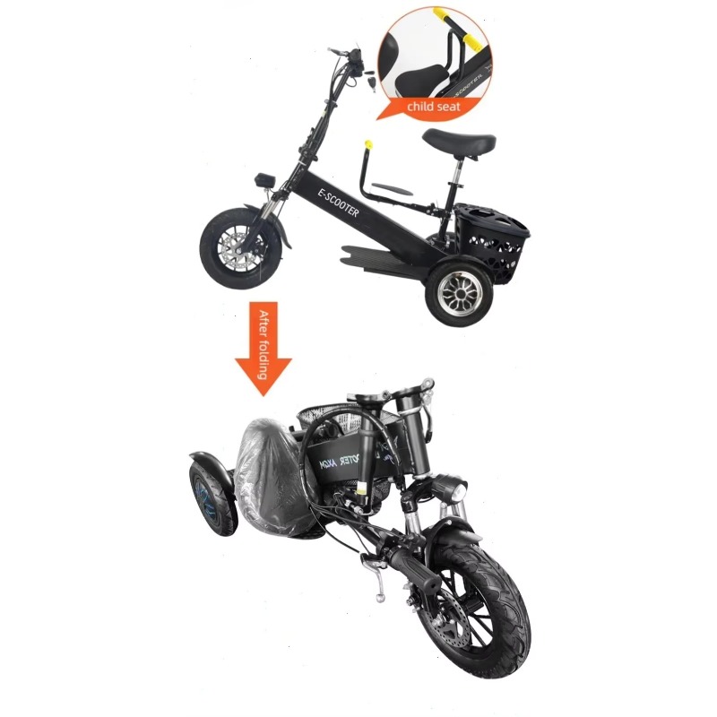 【2026】3輪2人乗り折りたたみ式電動スクーター防水仕様大 - Folding Electric Scooter のレビューと価格