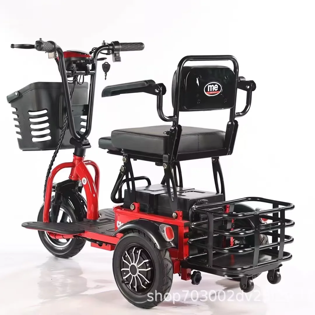 男女兼用折りたたみ式電動三輪車500Wモビリティスクーター親 - Electric Scooter 500W のレビューと価格