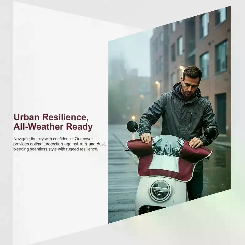 電動スクーター用ダッシュボードレインカバー 透明：窓付きジッ - Electric Scooter Rain Cover のレビューと価格