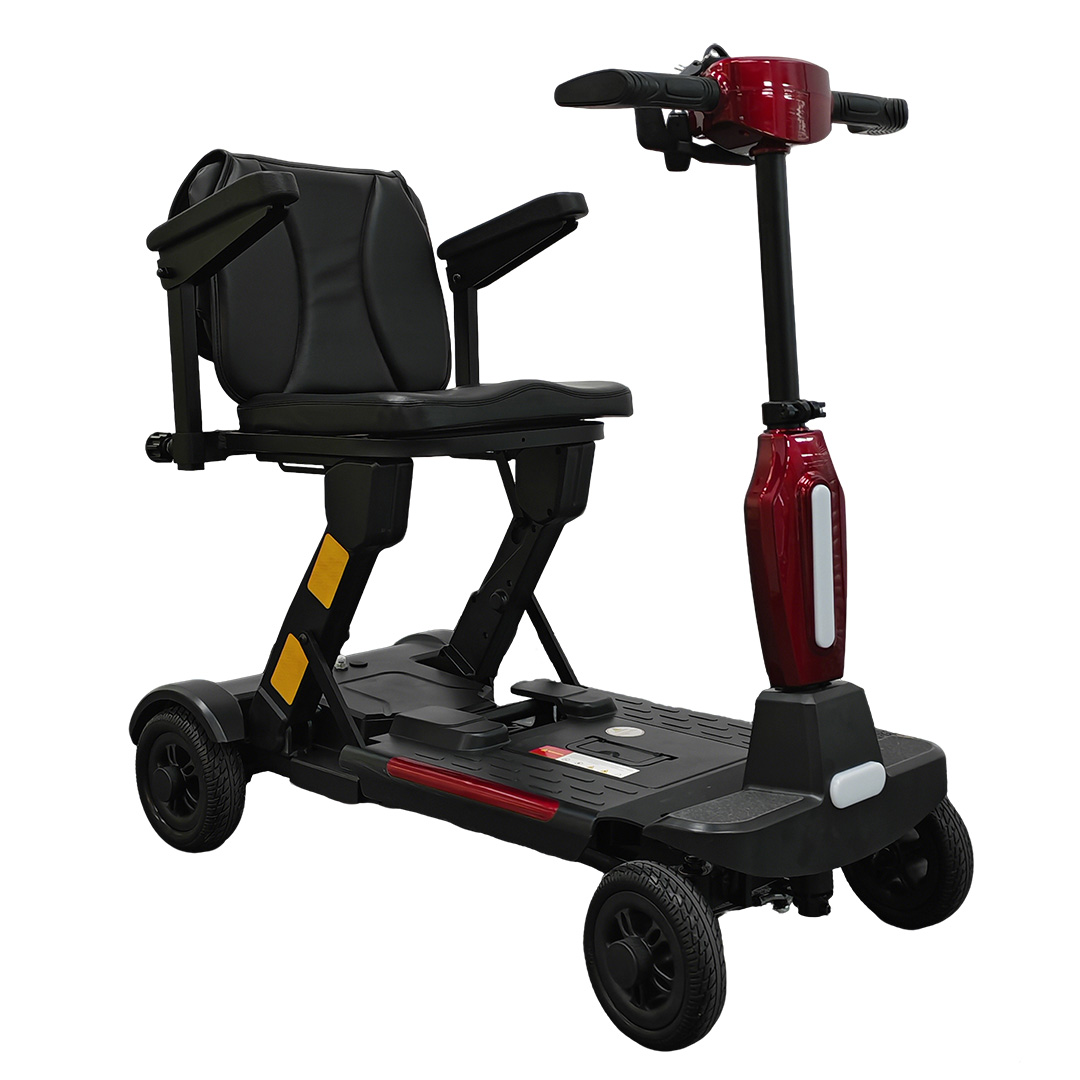 工場直販 自動折りたたみ式 10AHリチウム電池 四輪 赤色 - Folding Electric Scooter のレビューと価格