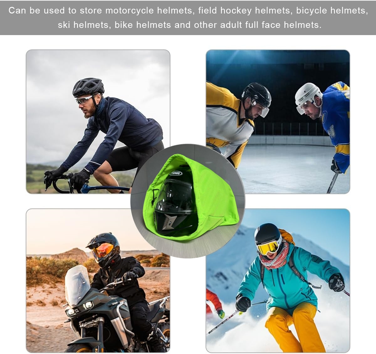 バイクヘルメット収納バッグ 防塵巾着袋 バイク、スクーター、 - Scooter Helmet Set のレビューと価格