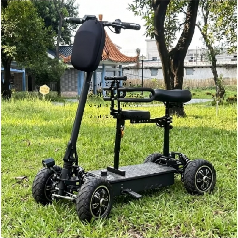 電動四輪スクーター ゴルフチャーター車 屋外用車 折りたたみ - Folding Electric Scooter のレビューと価格