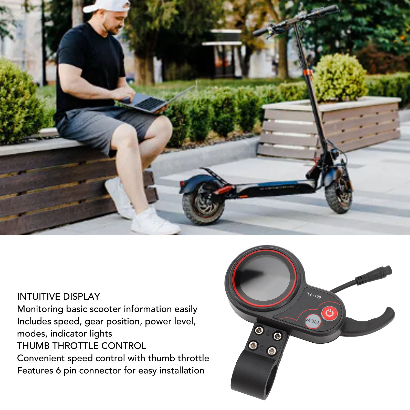 48V TF 100電動スクーターLCDスクリーン、サムスロ - Electric Scooter のレビューと価格